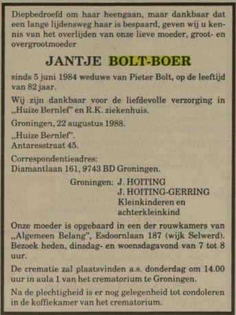 jantje boer 1906 in 1988.